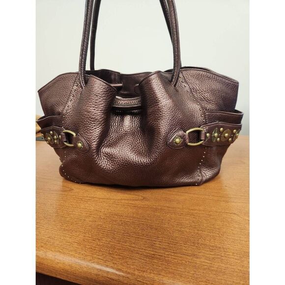 COLE HAAN VILLAGE PAILLETTE METALLIC LEATHER TOTE - Picture 5 of 12